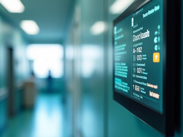 Papan tanda digital menunjukkan nombor giliran A-102